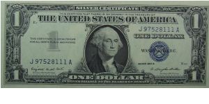 $1 Silver Certificate
Smith/Dillon Banknote