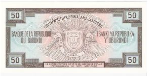 Banknote from Burundi