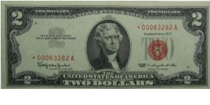 1963 $2 United States Note
Granahan/Dillon
Star Note Banknote