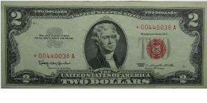 1963 $2 United States Note 
Granahan/Dillon
Star Note Banknote