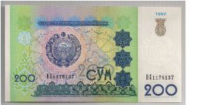 Uzbekistan 200 Sum 1997 P80. Banknote