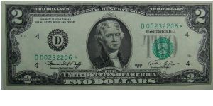 1976 United States Federal Reserve Star Note
Neff/Simon Banknote