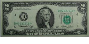 1976 United States Federal Reserve Star Note
Neff/Simon Banknote
