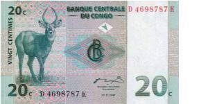 20 Centimes Banknote