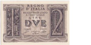 2 Lire 'Impero' Banknote