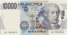 10.000 Lire 'A.Volta' Banknote