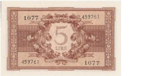 Banknote from Italy