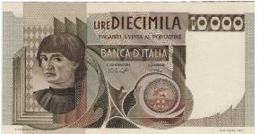10.000 Lire 'Machiavelli' Banknote