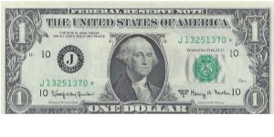 1963A $1 Federal Reserve Star Note Banknote