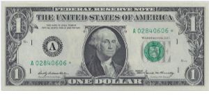 1969 $1 Federal Reserve Star Note Banknote