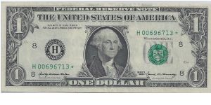 1969 $1 Federal Reserve Star Note Banknote