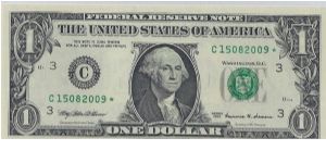 1999 $1 Federal Reserve Star Note Banknote