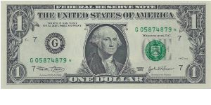 2003 $1 Federal Reserve Star Note Banknote