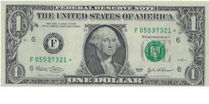 2003 $1 Federal Reserve Star Note Banknote