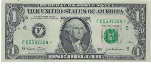 2003 $1 Federal Reserve Star Note Banknote