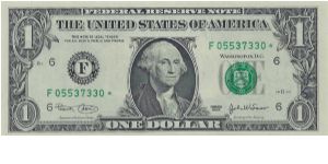 2003 $1 Federal Reserve Star Note Banknote