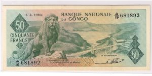 DEM.CONGO 50 FRANCS Banknote