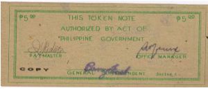 Banknote from Philippines