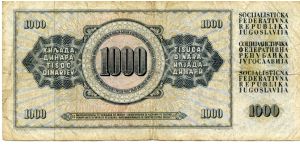 Banknote from Yugoslavia