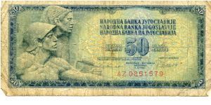 Socialist Federal Republic of Yugoslavia
50d
Relief by Ivan Meštrovic at the Federal Parliament building
Value Banknote