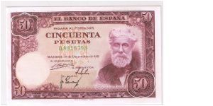 SPAIN-50PESETAS Banknote