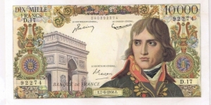 FRANCE 1956 10000FR
NAPOLEON Banknote