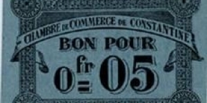 ALGERIA, Town Of CONSTANTINE, 5 Centimes 12 Octobre 1915 Banknote