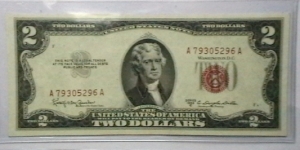 U.S. Small FRN 2 dollar note series 1953C Banknote