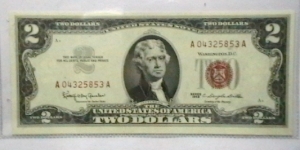 US Small FRN 2 dollar note 1963 Banknote