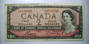 Canada 1954c 2 Dollar note, KP# 76 Banknote