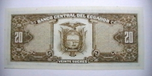 Banknote from Ecuador