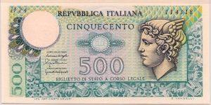 500 Lire Banknote