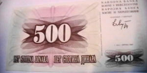 Banknote from Bosnia