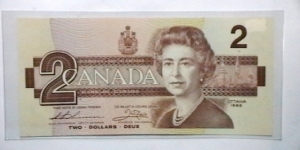 Canada 1986b 2 Canaday 1986b 2 dollar KP# 94 prefix BBY  Banknote