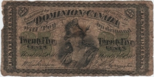 25 Cents Fractional Note 1870 Banknote