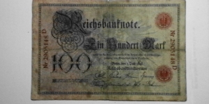 Germany 1898 100 Mark KP# 20  Banknote