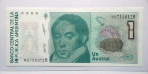 Argentina ND(1985) 1 Austral KP# 323b  Banknote