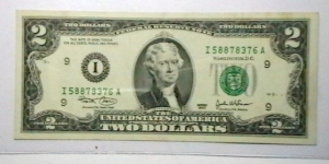U.S. FRN series 2003 2 dollar district I  Banknote