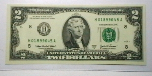 U.S. FRN series 2003A 2 dollar district H  Banknote