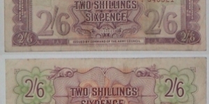 2 Shillings 6 Pence. British Armed Forces. 1st Series. Banknote