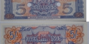 5 Shillings. British Armed Forces. 2nd Series. Banknote