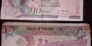 Northern Ireland. 10 Pounds. Bank of Ireland. Banknote