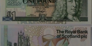 1 Pound. Royal Bank of Scotland PLC. Commemorating the First meeting of Scottish Parliament. Banknote