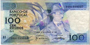 100 Escudos __ pk# 179 f __  	

24.11.1988 Banknote