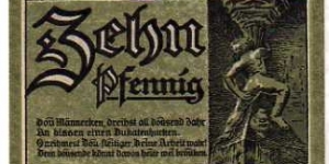 *NOTGELD* __ 10 Pfenning __ pk# NL __ Goslar Am Harz __ 06.1920 Banknote