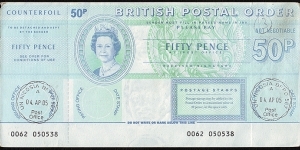 Cyprus 2005 50 Pence postal order.

Extremely rare British Field Post Office issue. Banknote