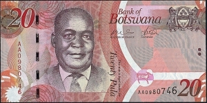 Botswana 2009 20 Pula. Banknote