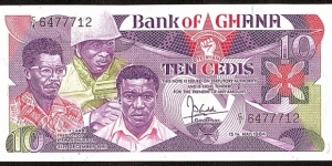 Ghana 1984 10 Cedis. Banknote