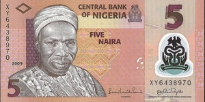 Nigeria 2009 5 Naira.

The world's cheapest polymer plastic banknote in terms of face value - around 3 American Cents! Banknote