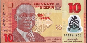 Nigeria 2009 10 Naira. Banknote